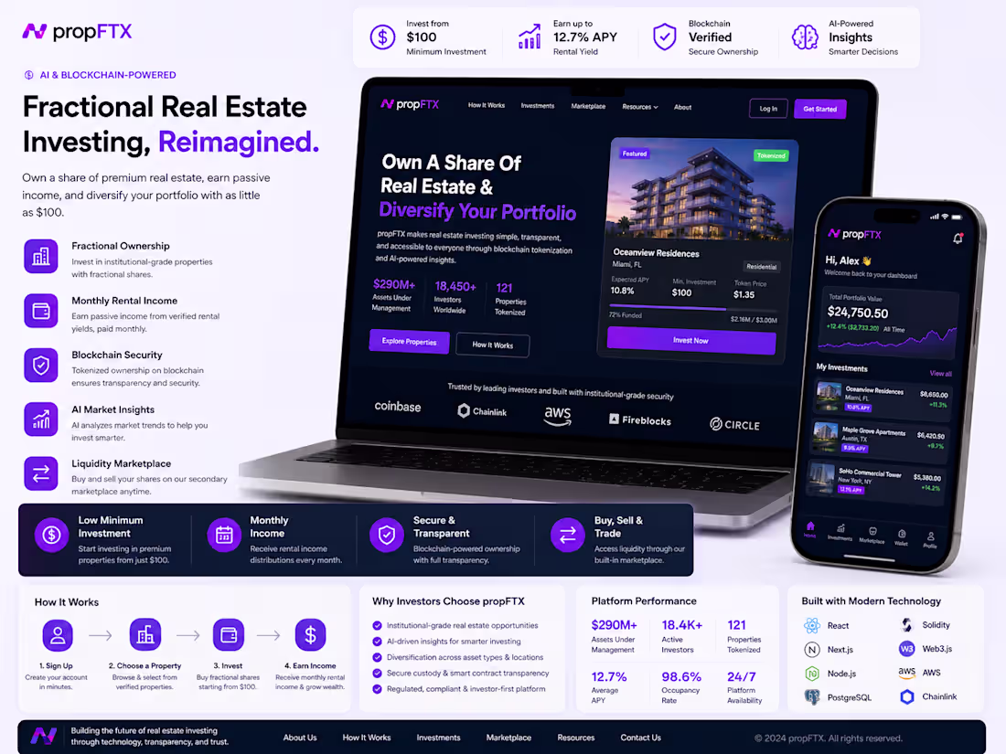 Cover image for Fractional Real Estate Investment Platform