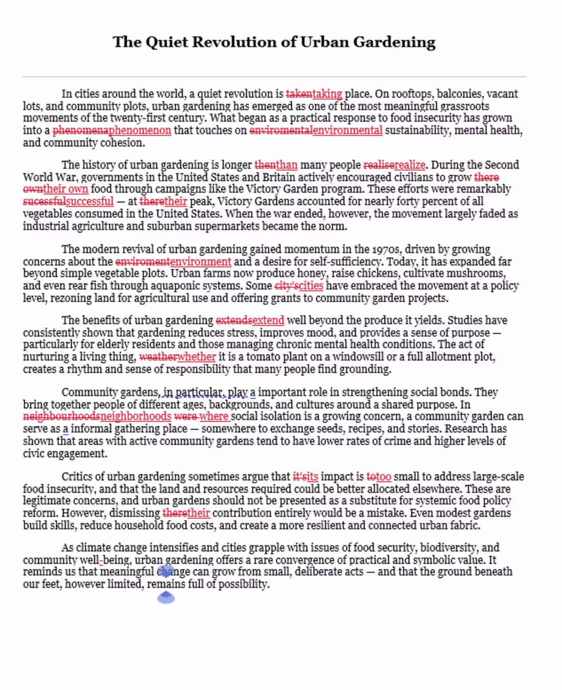 Cover image for Short essay with corrections