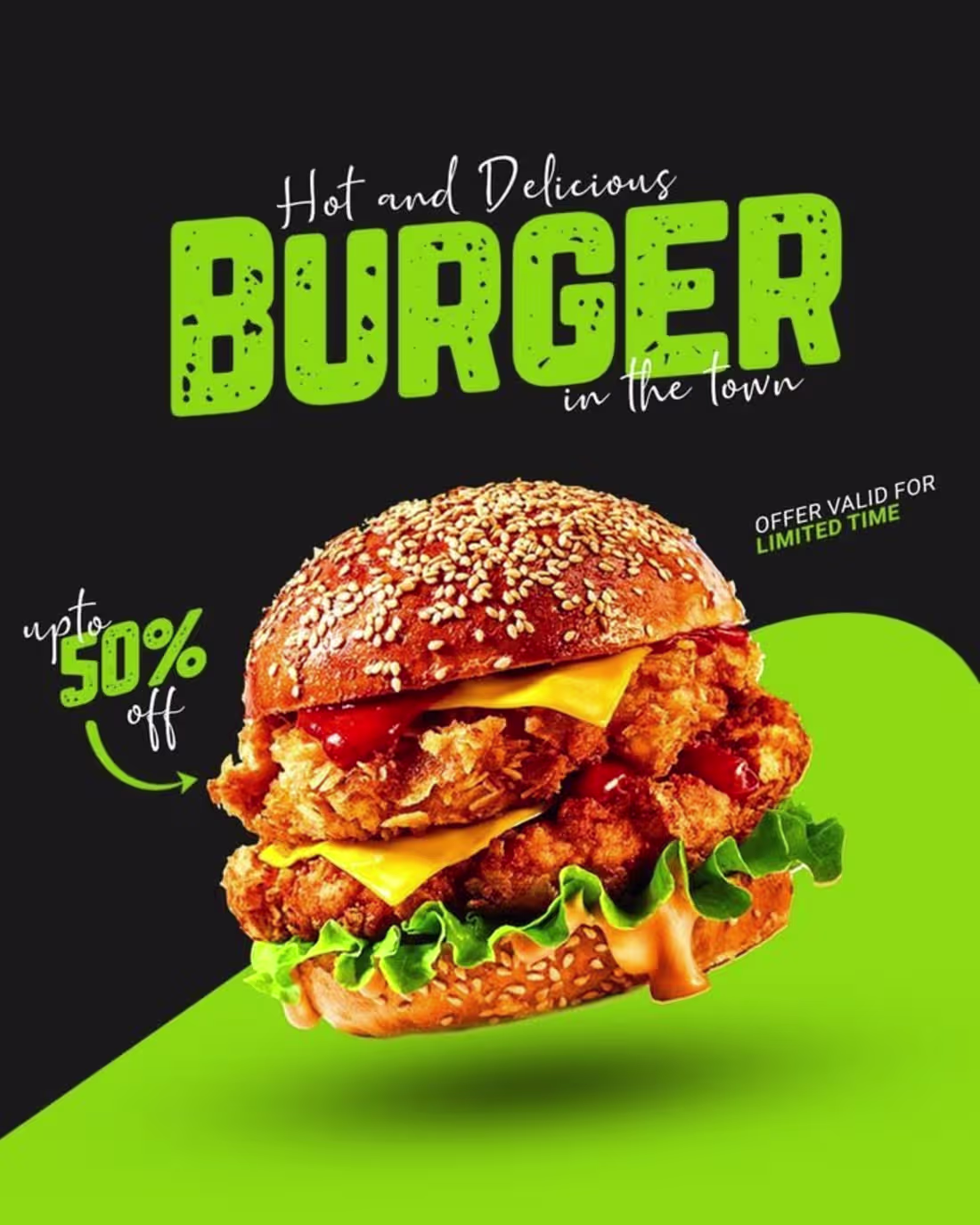Cover image for reative food advertisement crafted with