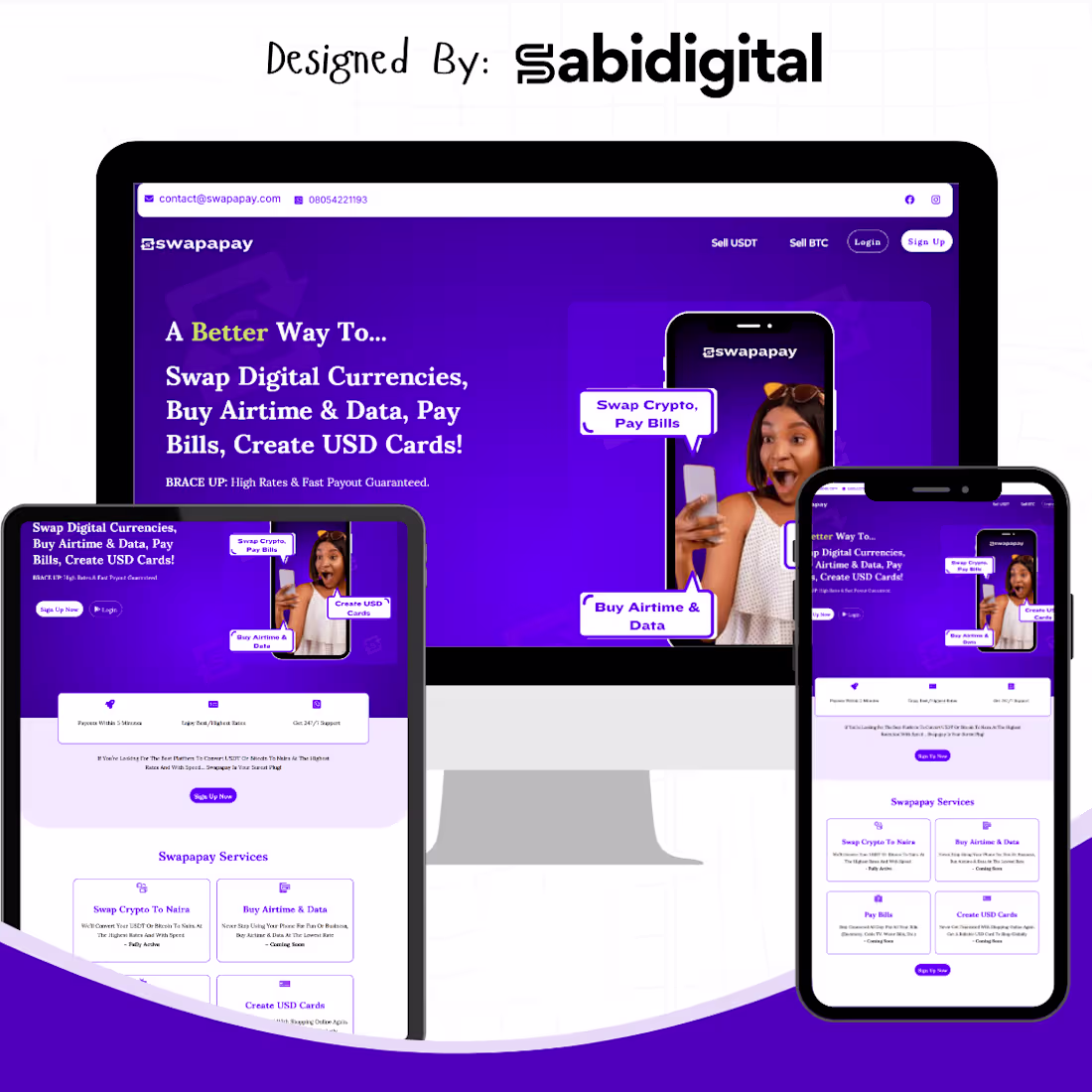 Cover image for A modern and minimalistic landing page for a bill payment pl...