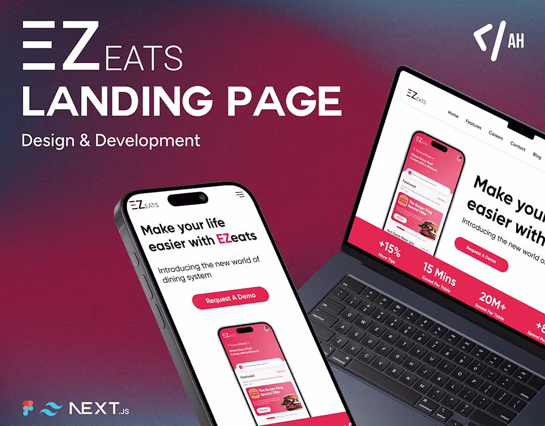 Cover image for EZeats Landing Page