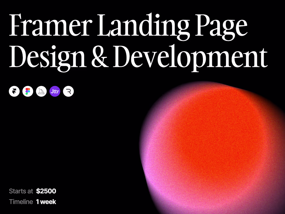 Cover image for Framer Landing Page Design & Development