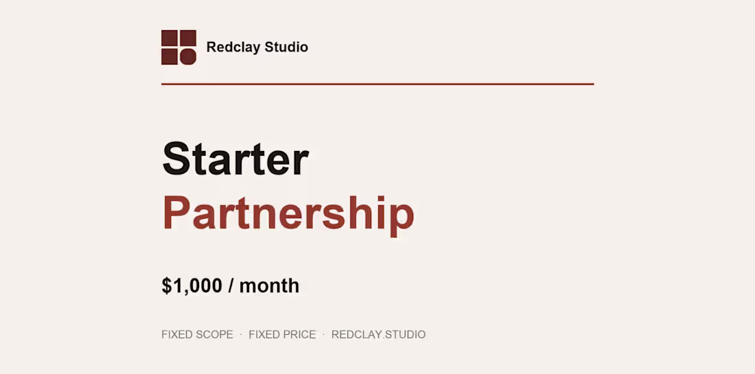 Cover image for Starter — Monthly Partnership