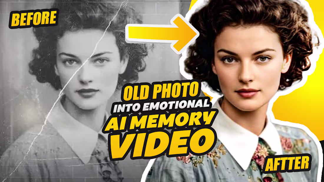 Cover image for I will turn your old photo into emotional AI memory video