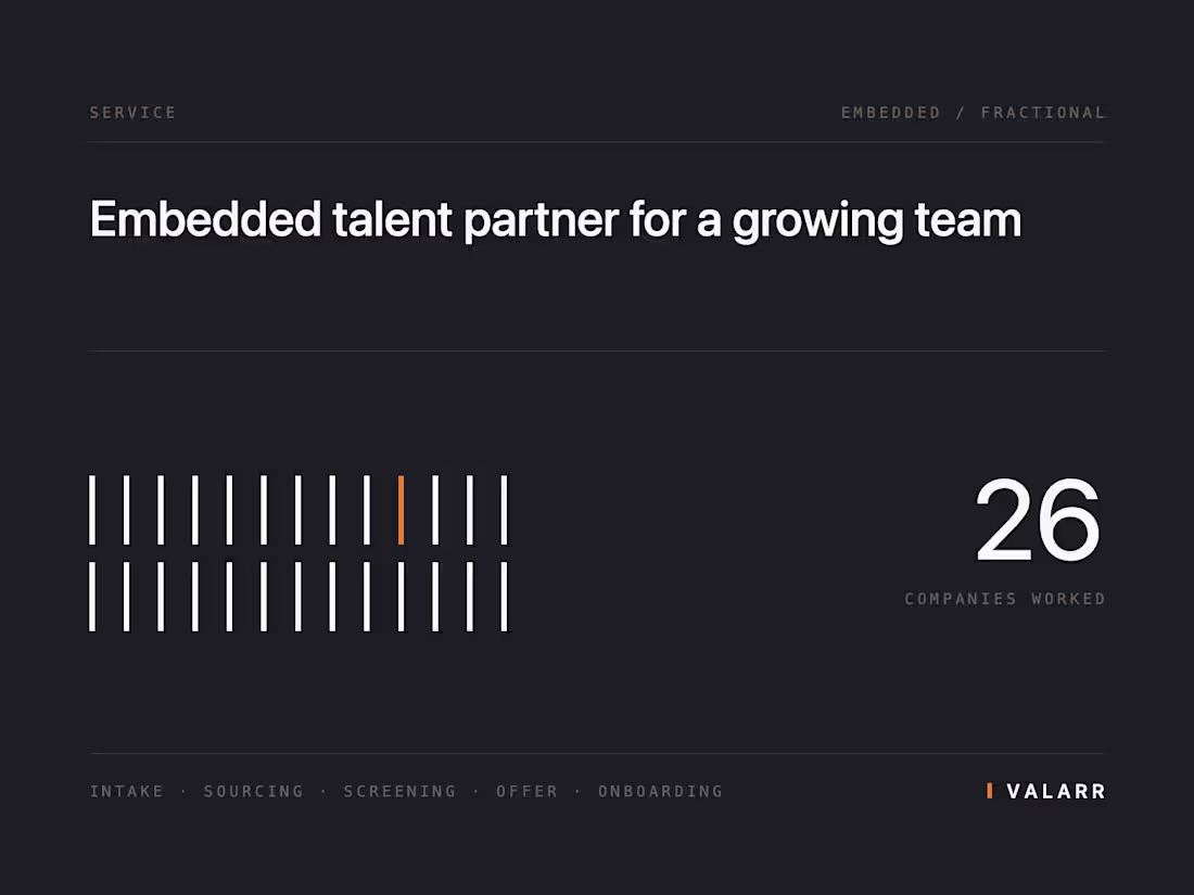 Cover image for Embedded talent partner for a growing team