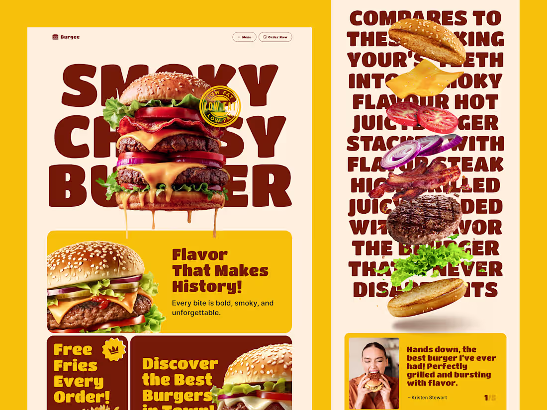 Cover image for Burgeon Burger Restaurant UI Design