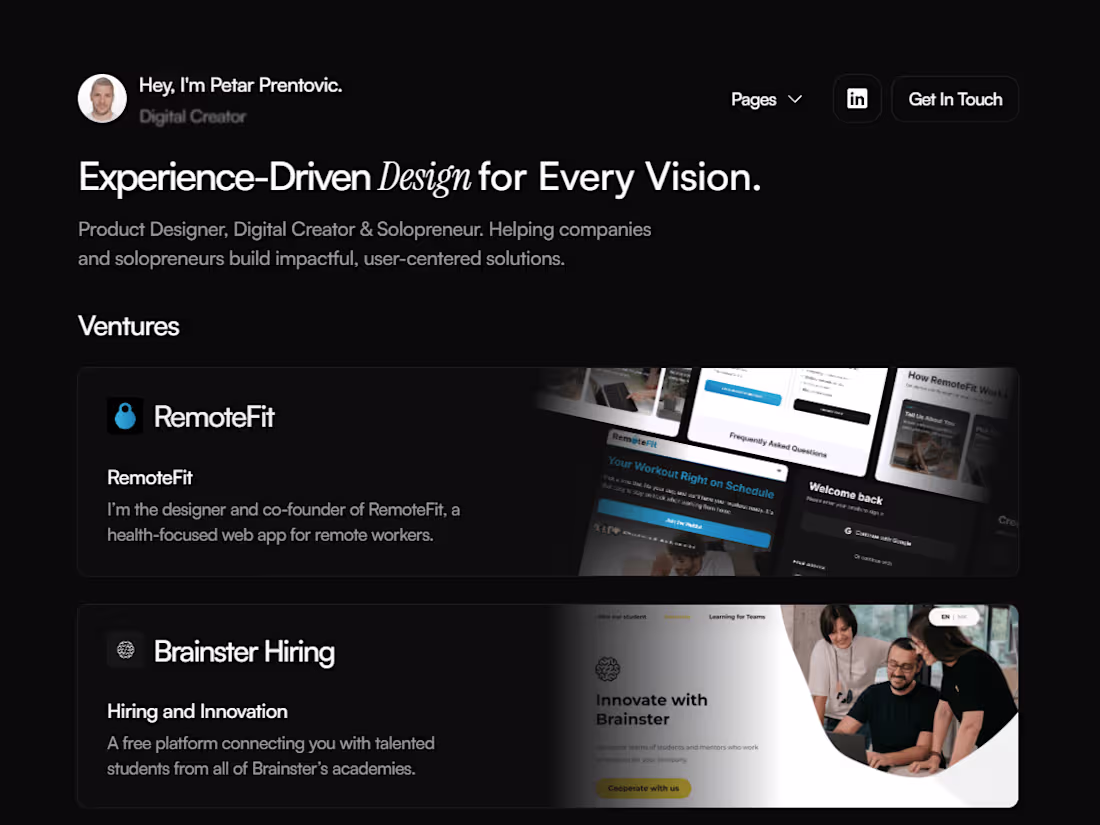 Cover image for End to End - Branding/Logo + Website Design