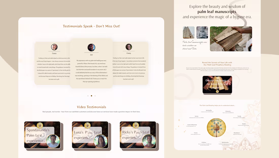Cover image for Wordpress Landing Page Design & Development - Palm Leaf Library 