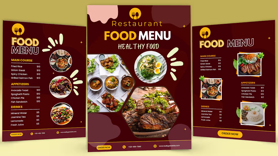Cover image for Modern Restaurant Food Menu & Promotional Flyer Design
