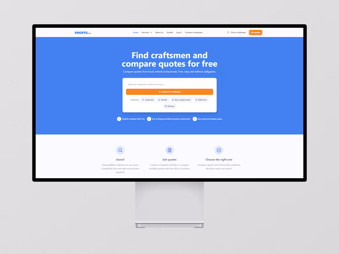 Cover image for Figma to WordPress Conversion: PROFFS.nu