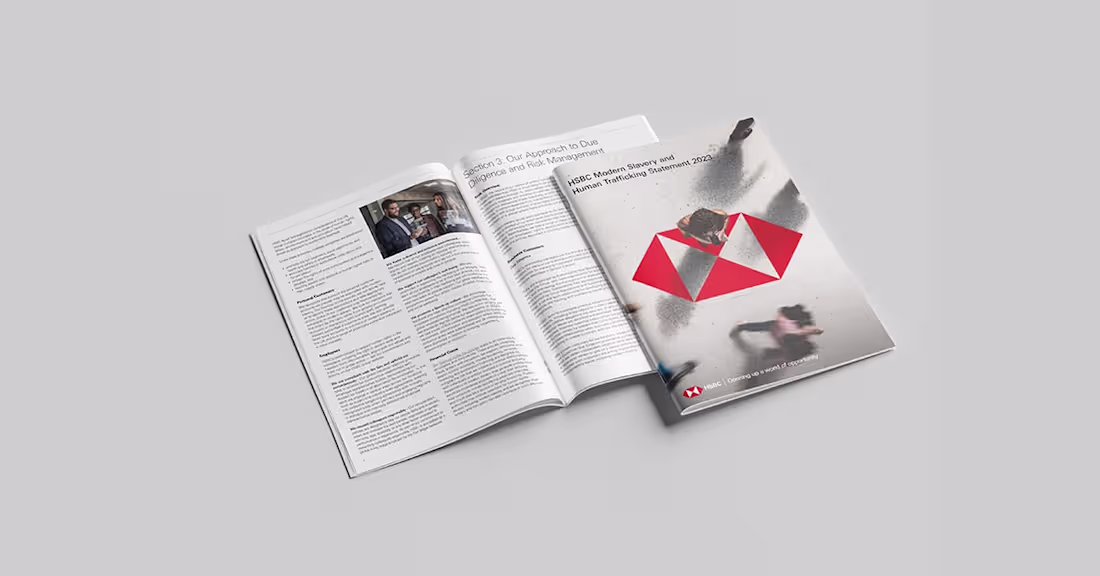 Cover image for HSBC Modern Slavery Act Document Design