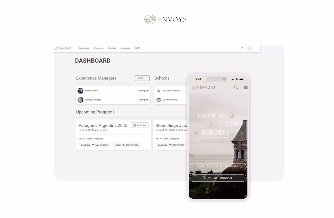 Cover image for Envoys: Bubble trip management app for schools