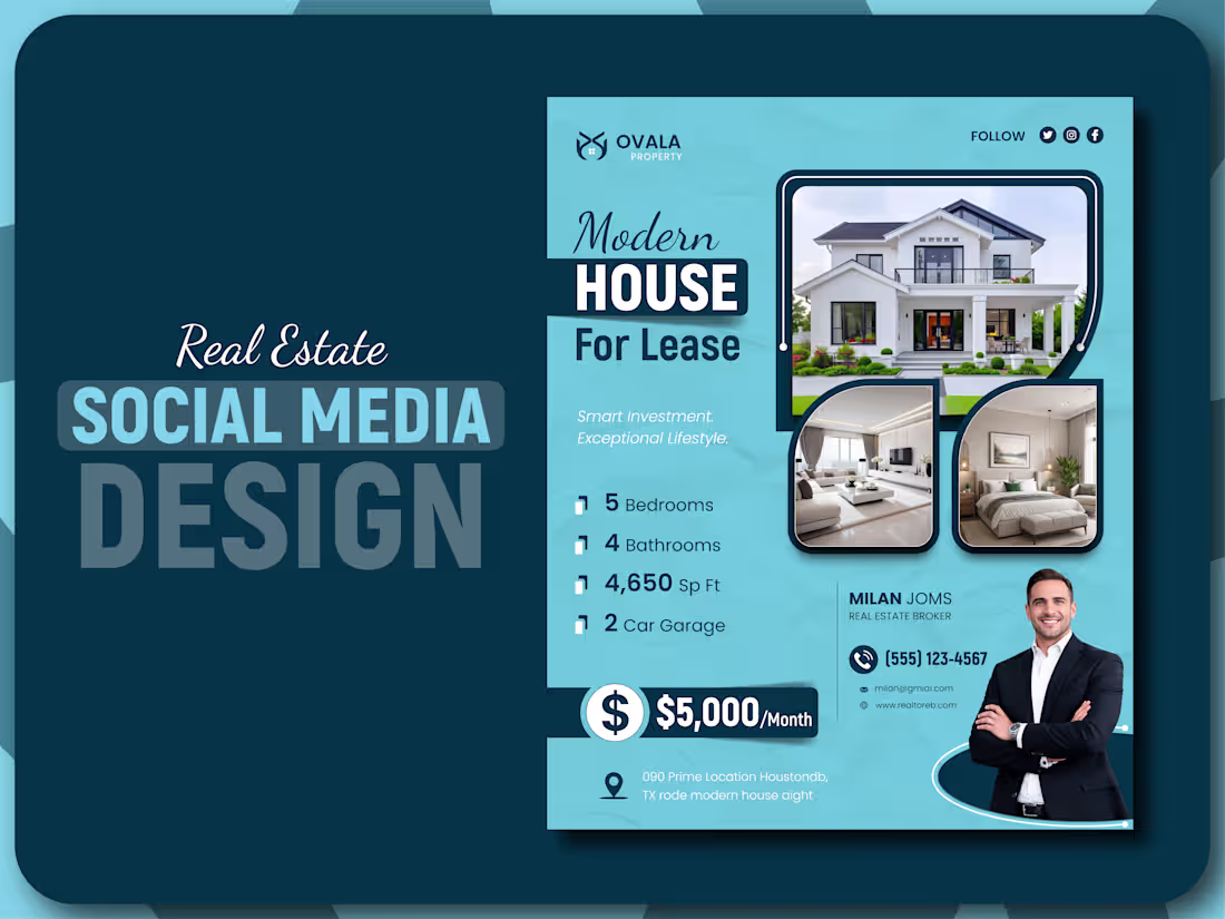 Cover image for Luxury Property & Real Estate Social Media Marketing Post Design