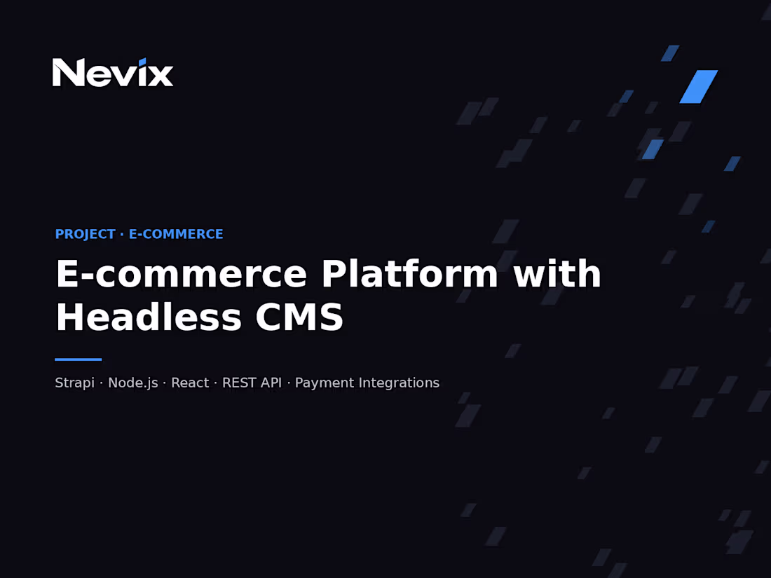 Cover image for E-commerce Platform with Headless CMS