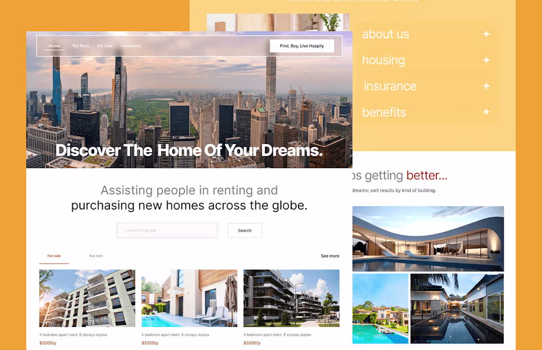 Cover image for High-Performing Real Estate Website Design