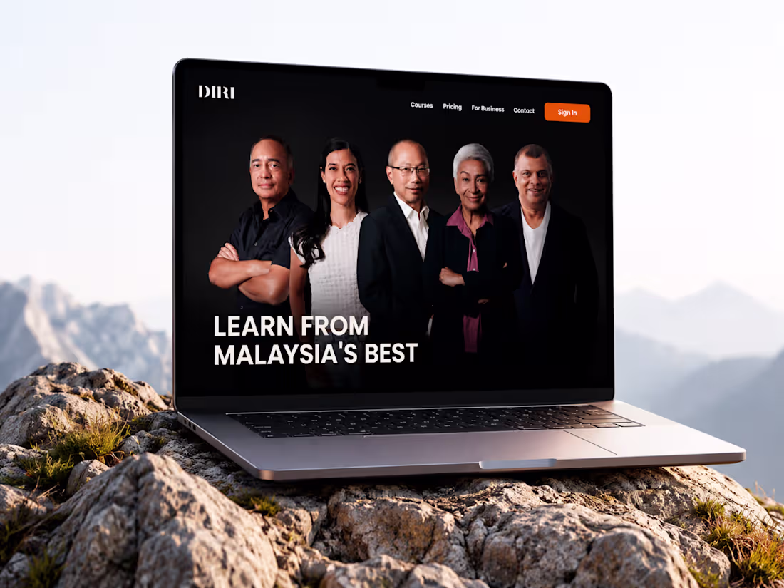 Cover image for DIRI: Premium eLearning Platform Website Built in Webflow
