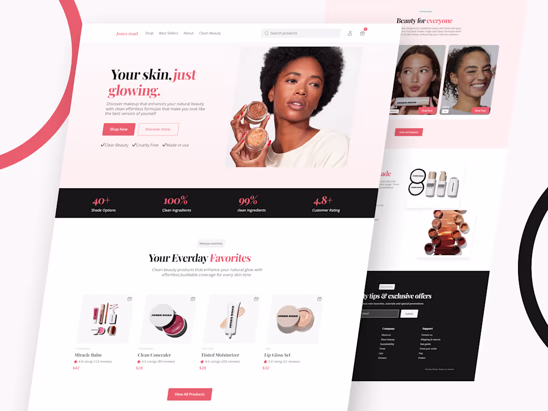 Cover image for Jones Road - Website Ui Ux Design