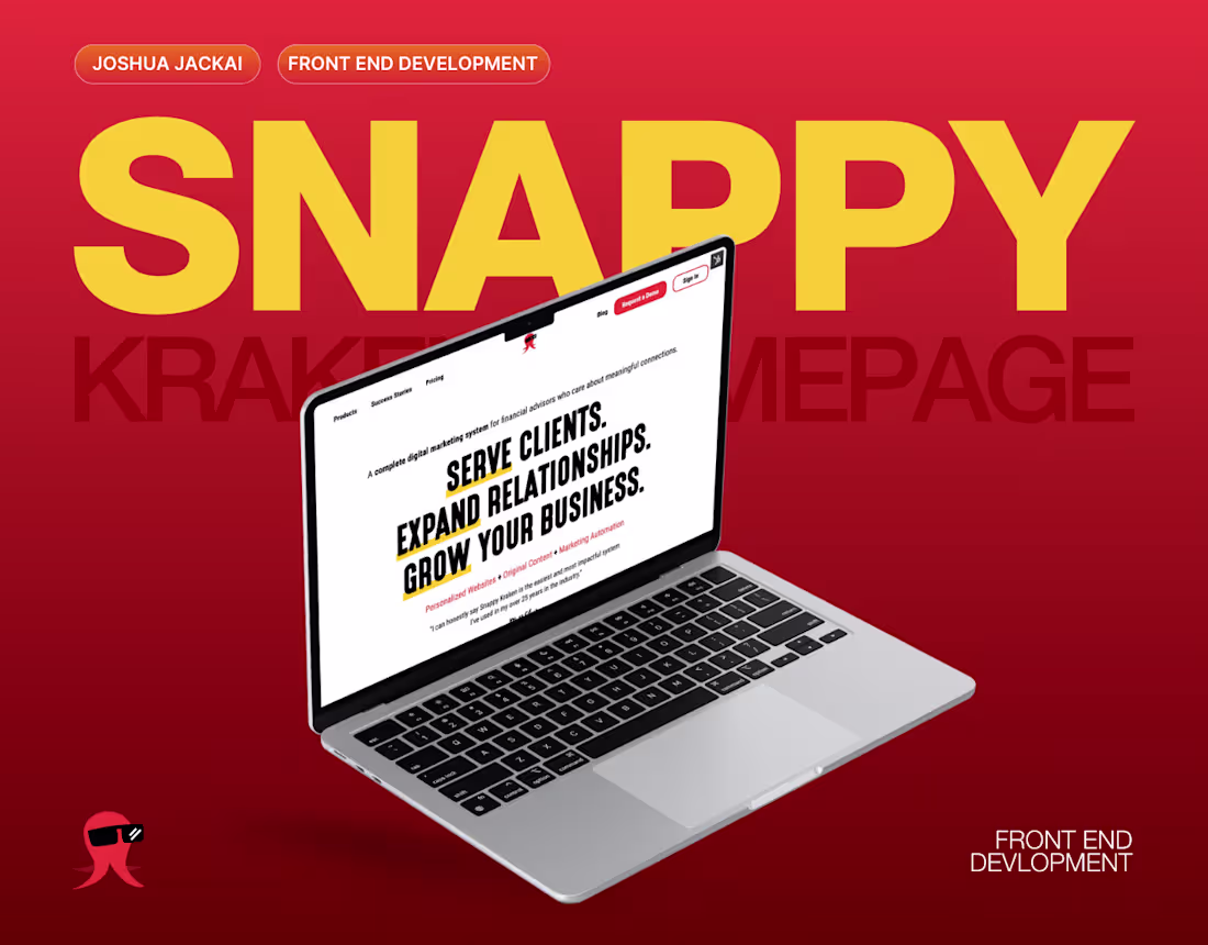Cover image for Front End Development for Snappy Kraken Website