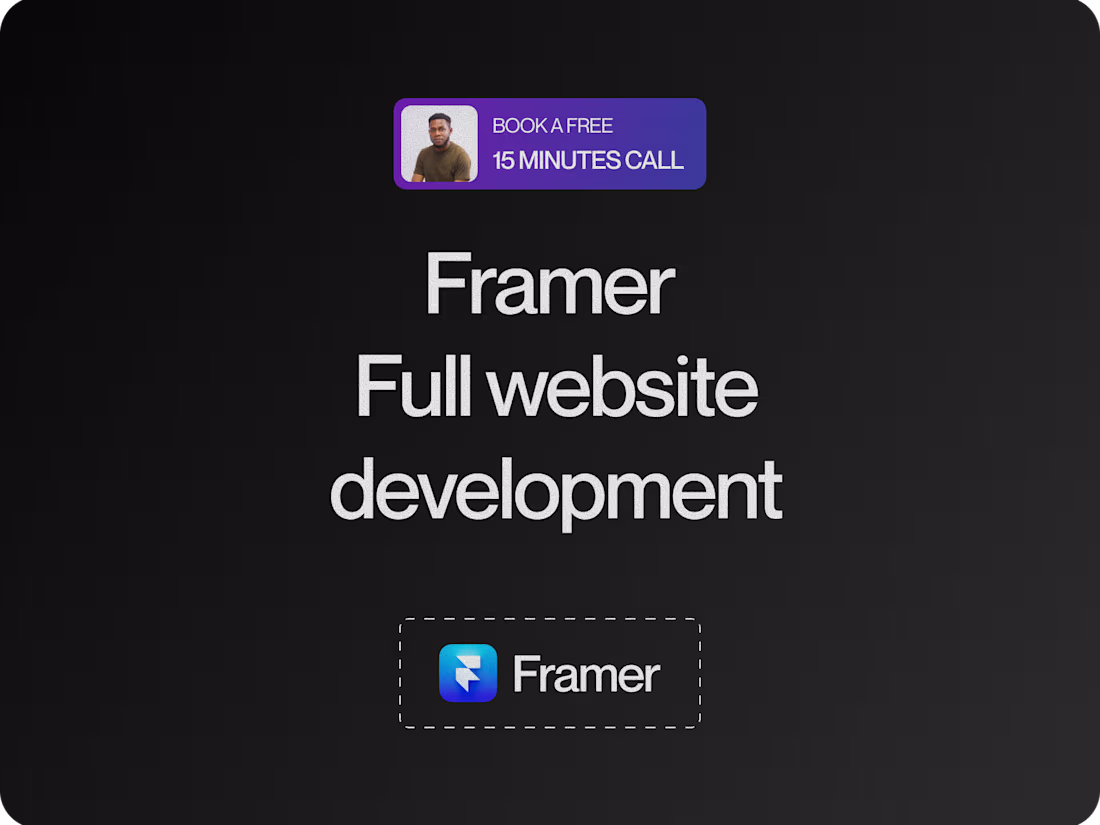 Cover image for Framer full wesite development