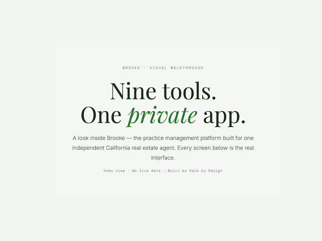 Cover image for Brooke — Private AI Platform for Real Estate