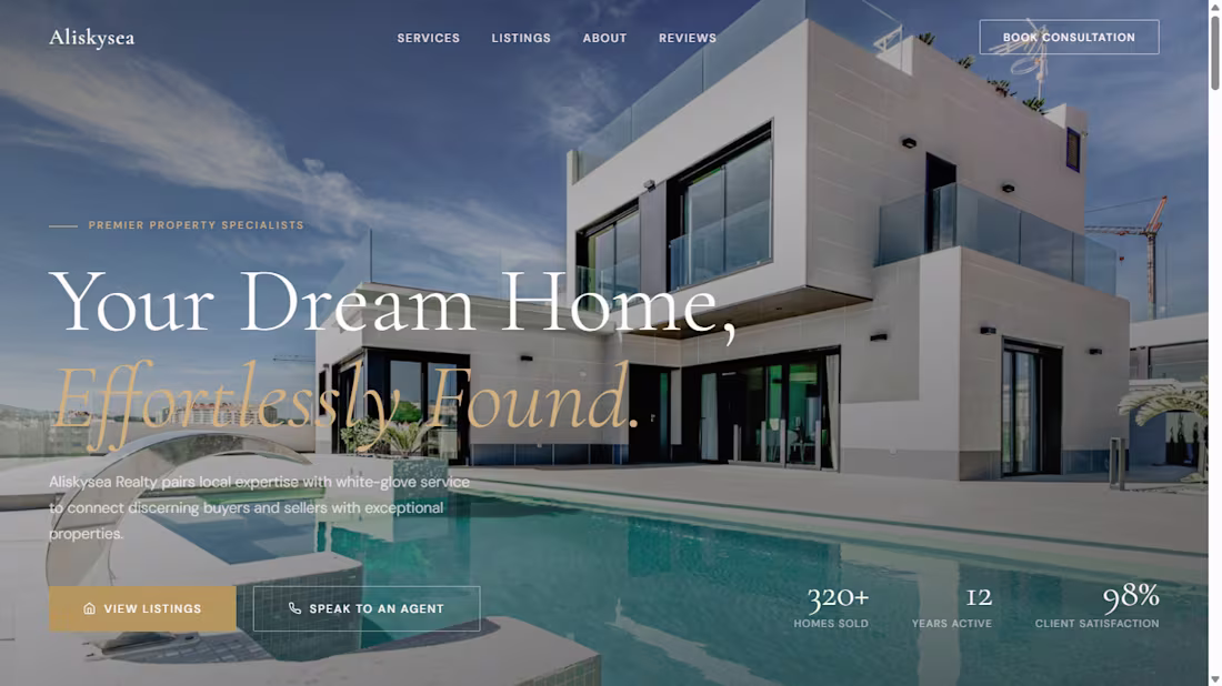 Cover image for A luxury coastal real estate