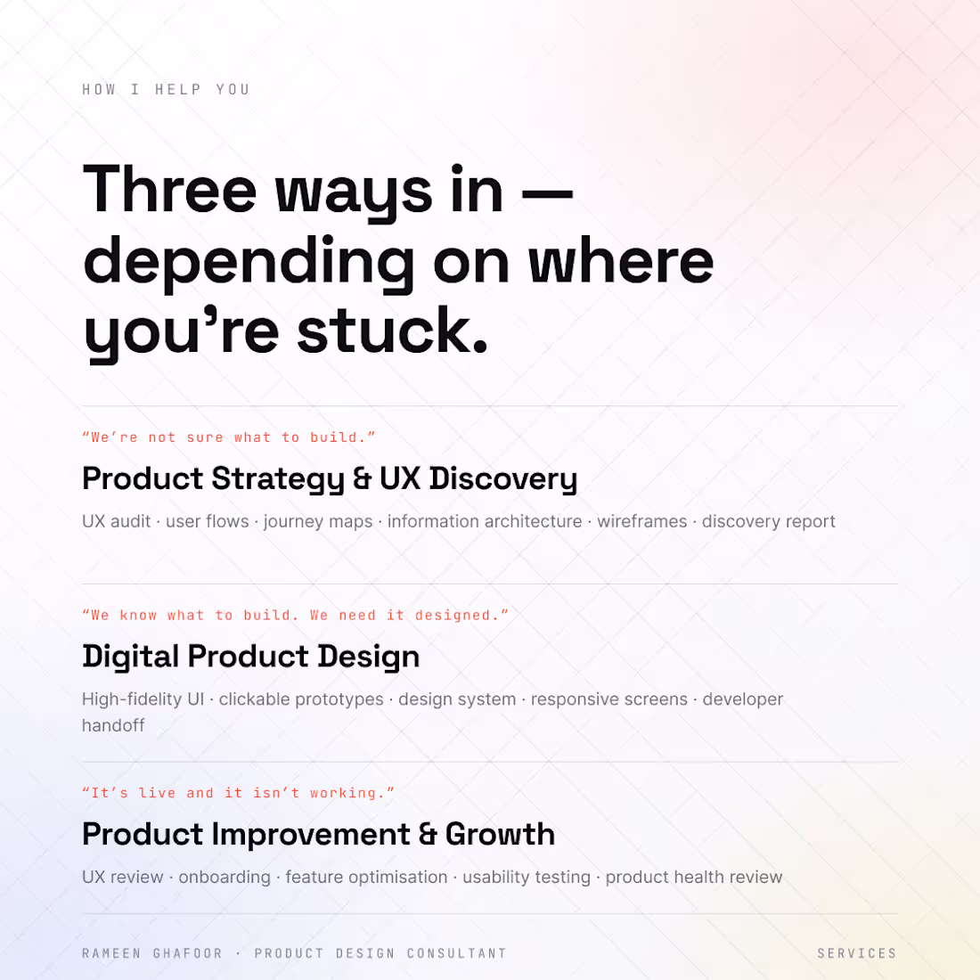 Cover image for Digital Product Design Consultant