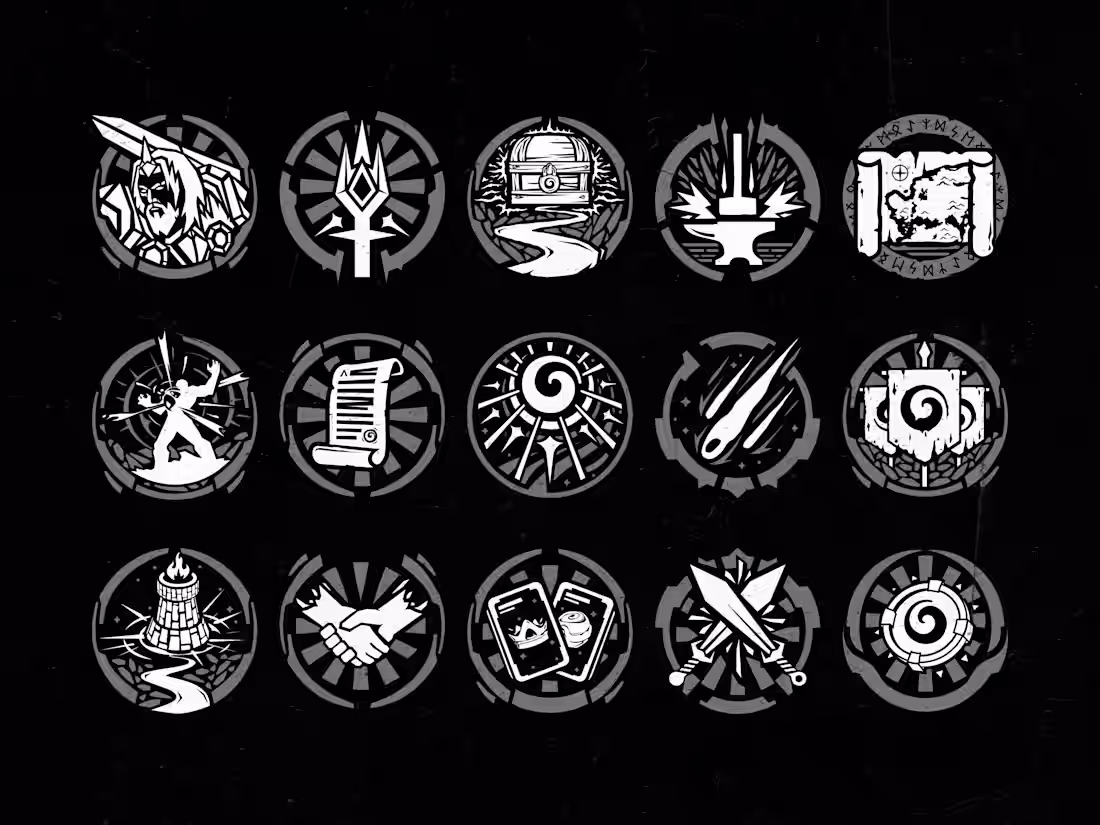 Cover image for 20+ custom achievements/icons designed for a video game a wh...