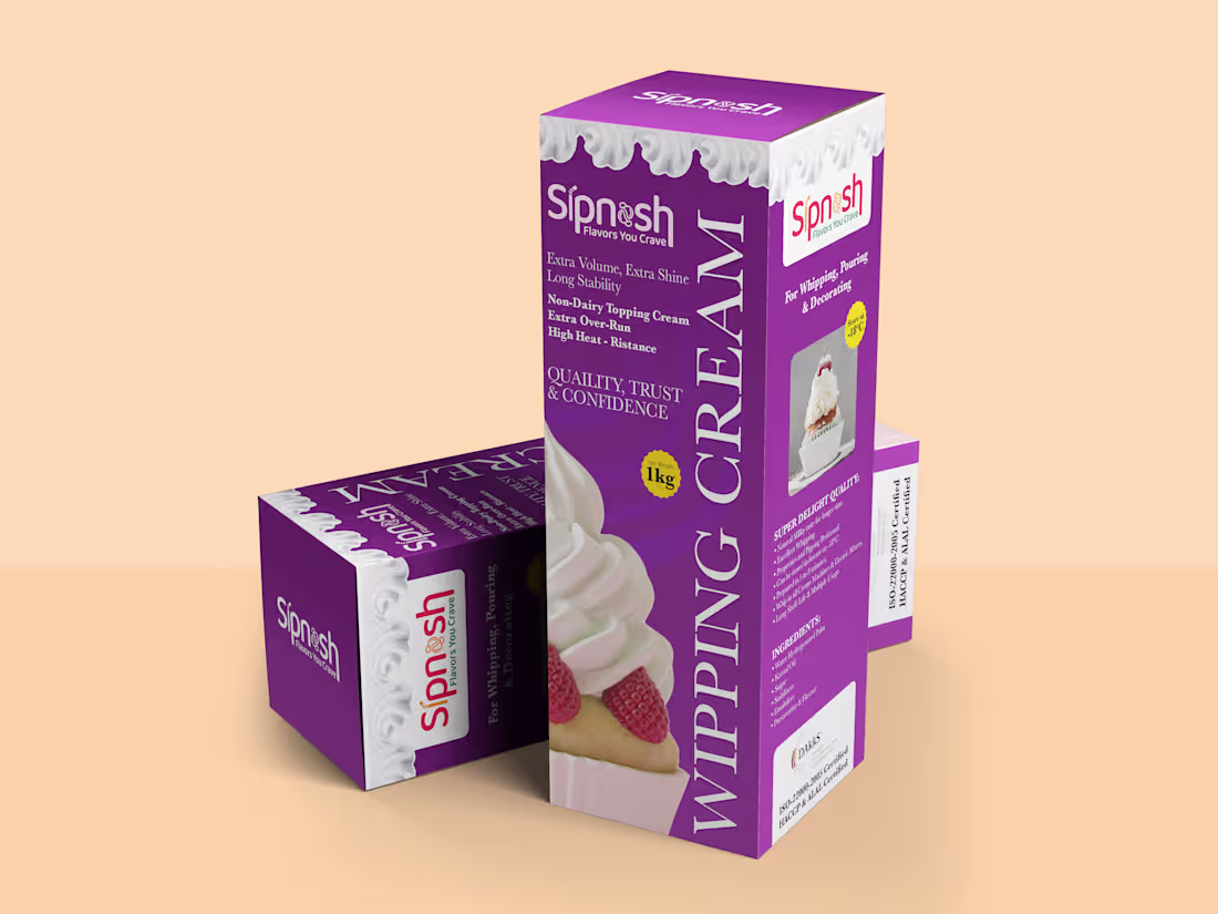 Cover image for Wipping Cream Box Design