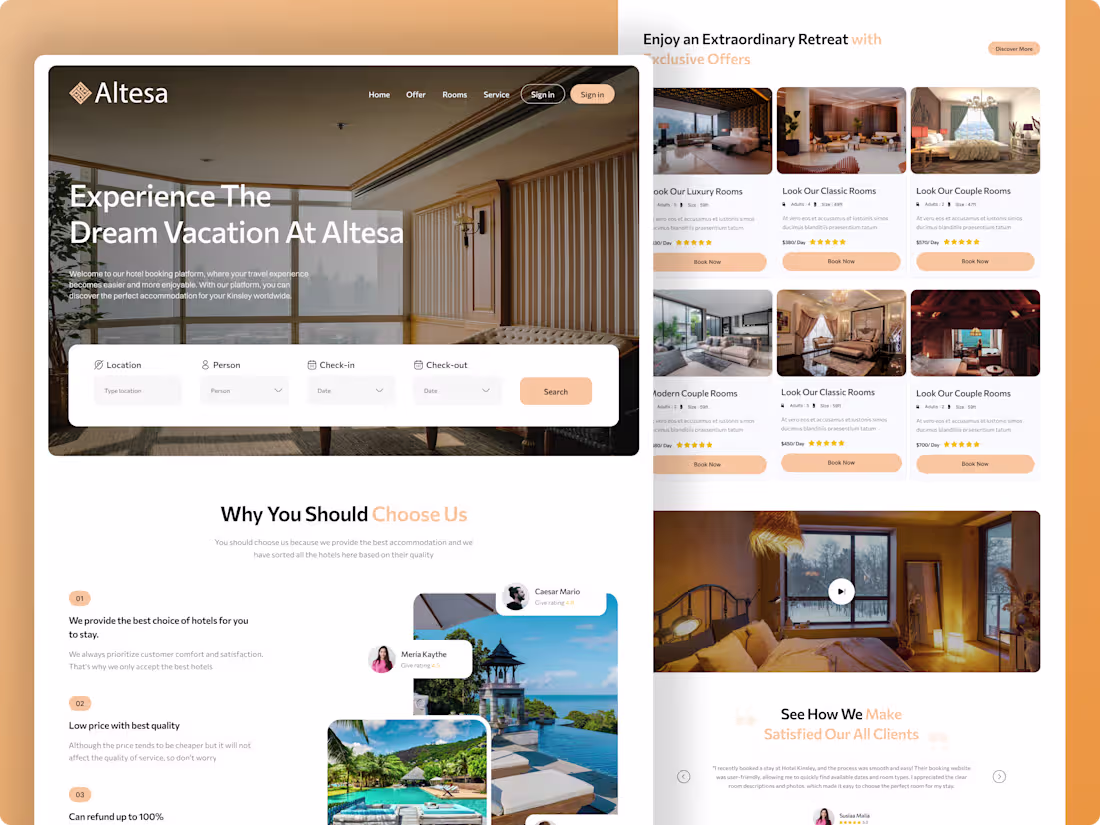 Cover image for Altesa – Luxury Hotel Booking