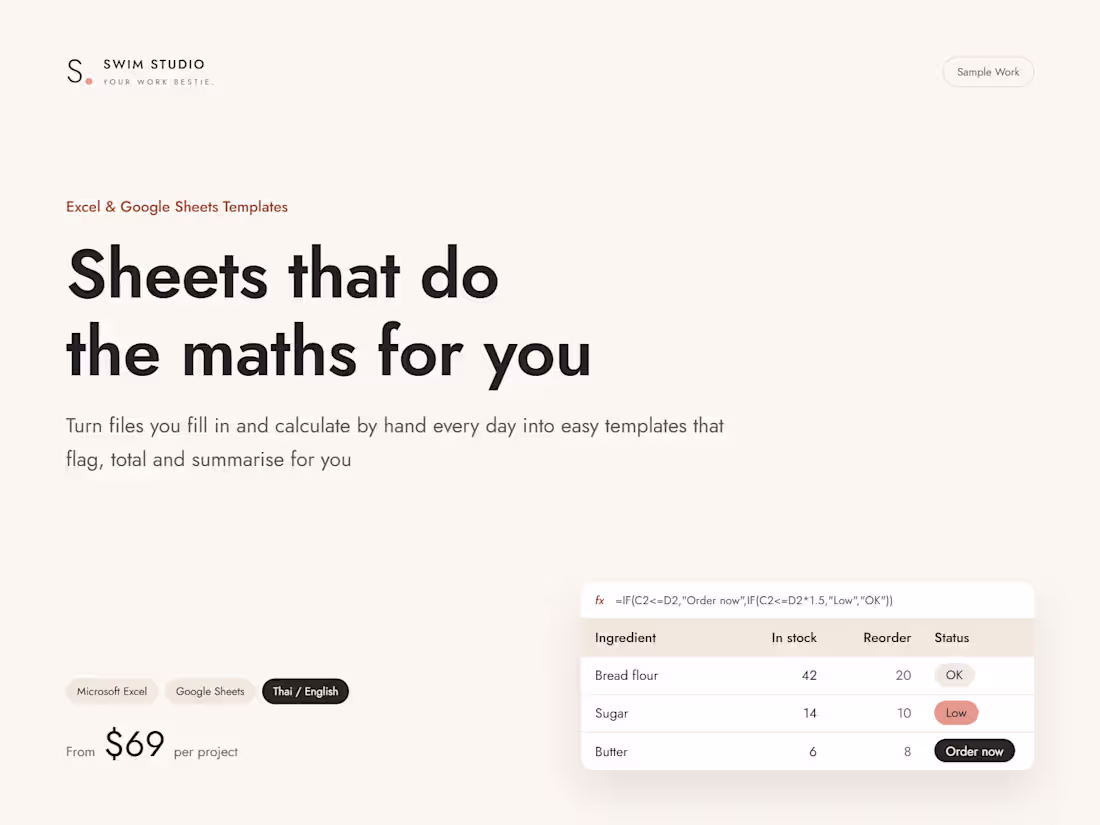 Cover image for Excel & Google Sheets Templates