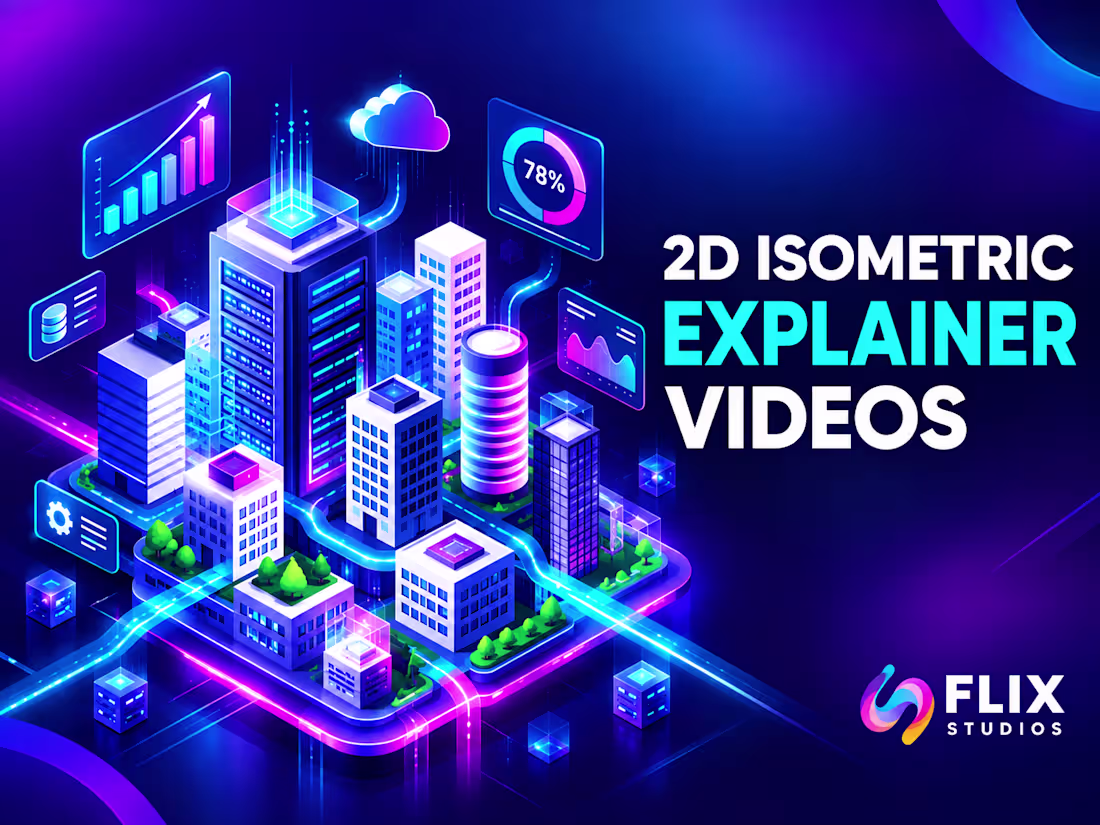 Cover image for Custom 2D Isometric Explainer Video Production for SaaS & Brands