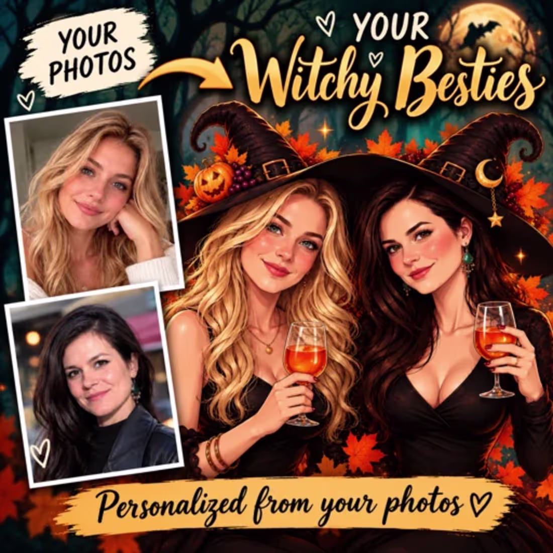Cover image for A personalized best friends illustration
