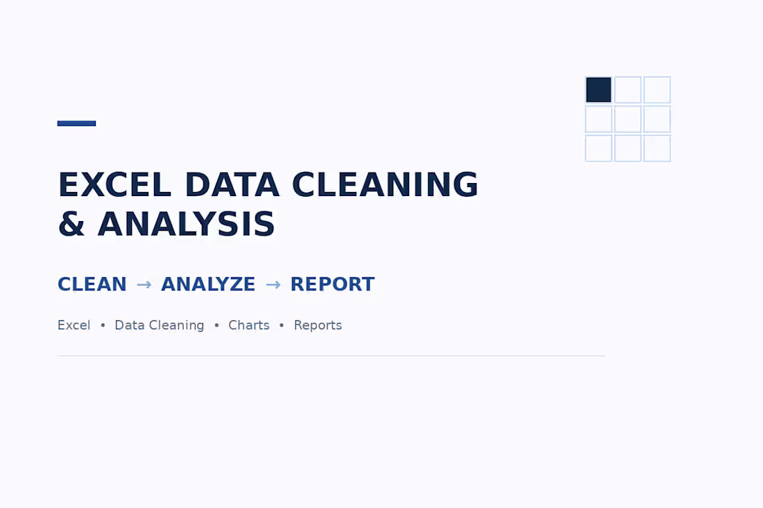 Cover image for I will clean and analyze your Excel data into professional repor