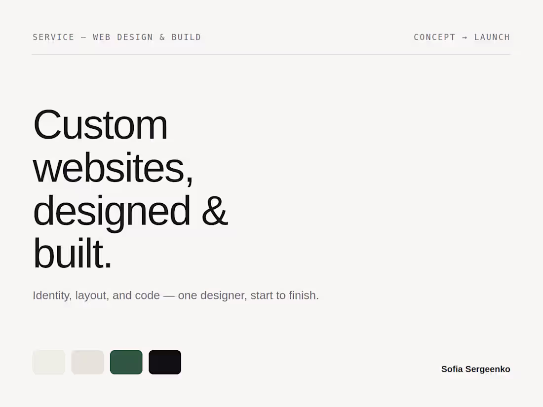 Cover image for Custom Website - Designed & Built, from Concept to Launch