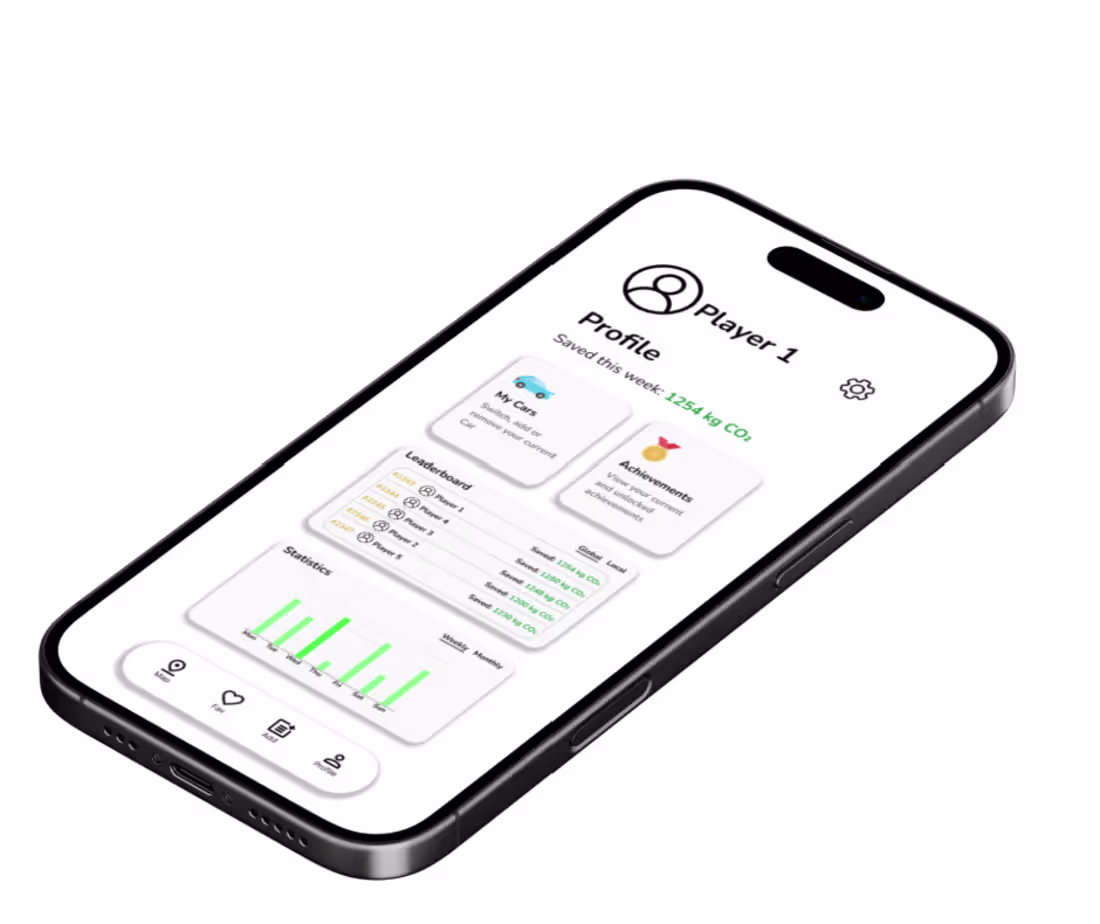 Cover image for Eco-Friendly Navigation App — Profile Screen