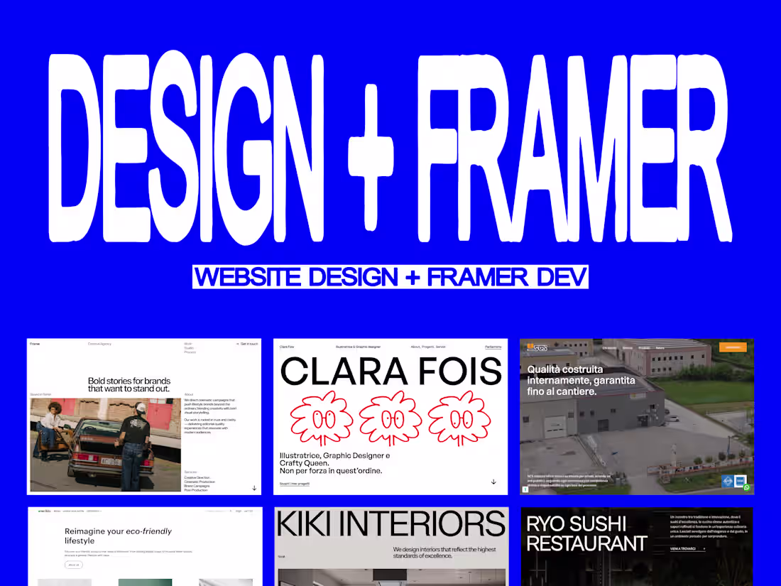 Cover image for Website Design + Framer Development