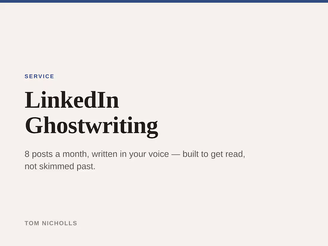 Cover image for LinkedIn Ghostwriting
