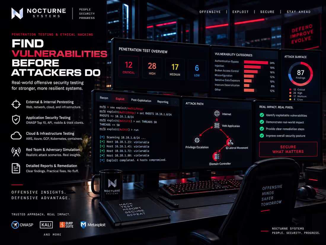 Cover image for I will perform an authorized penetration test of your systems