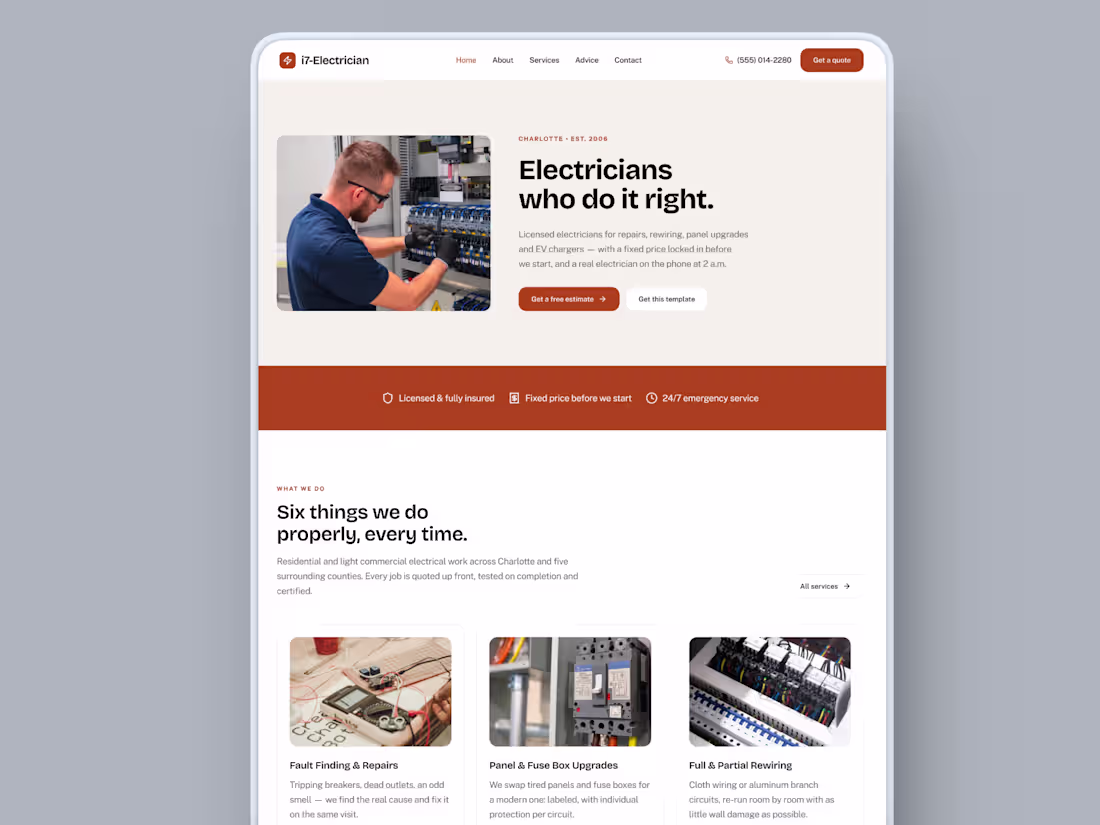 Cover image for i7-Electrician: A Free Electrician Framer