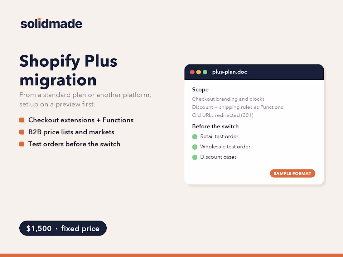 Cover image for Shopify Plus migration