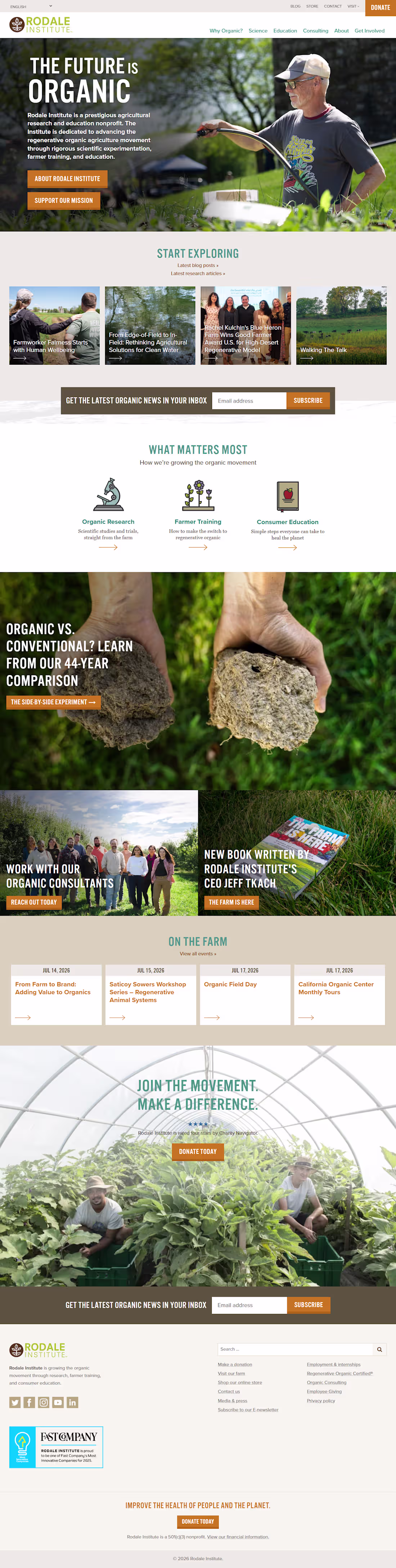 Cover image for Rodale Institute: WordPress Website Design