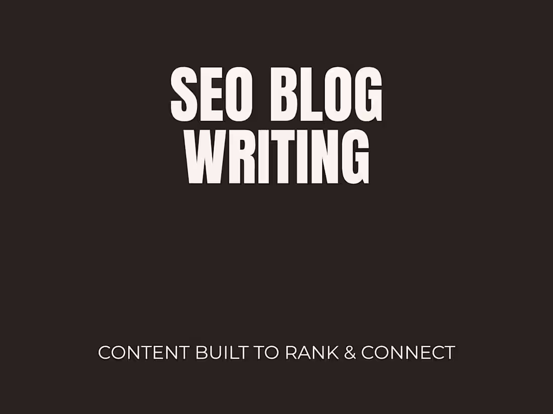 Cover image for SEO Blog Writing and Editing