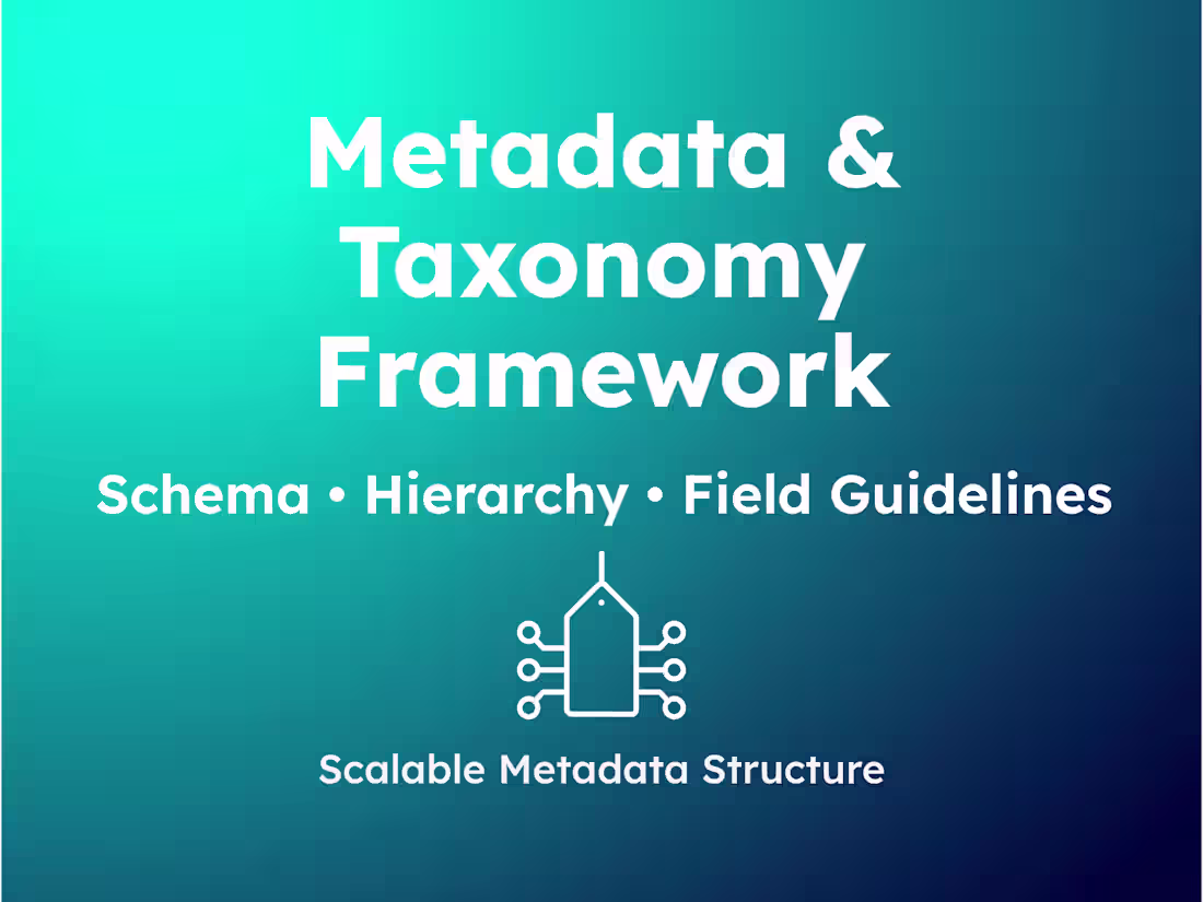 Cover image for Metadata Strategy & Taxonomy Design