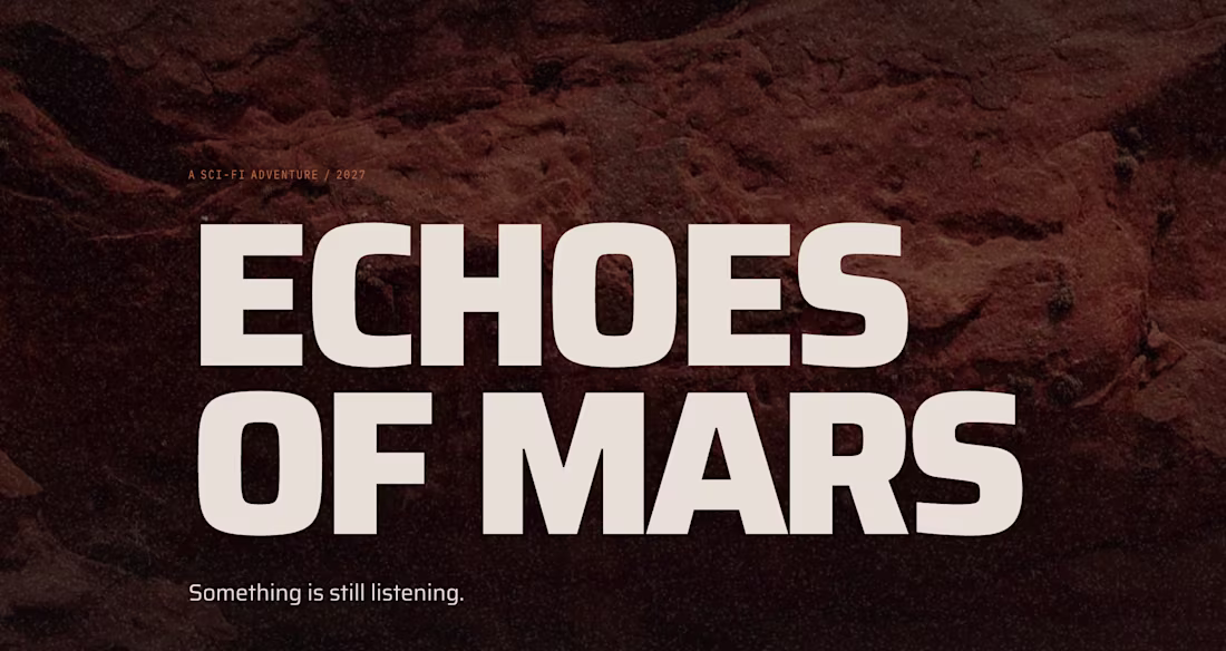 Cover image for Indie VIdeo Game Landing Page - Echoes of Mars