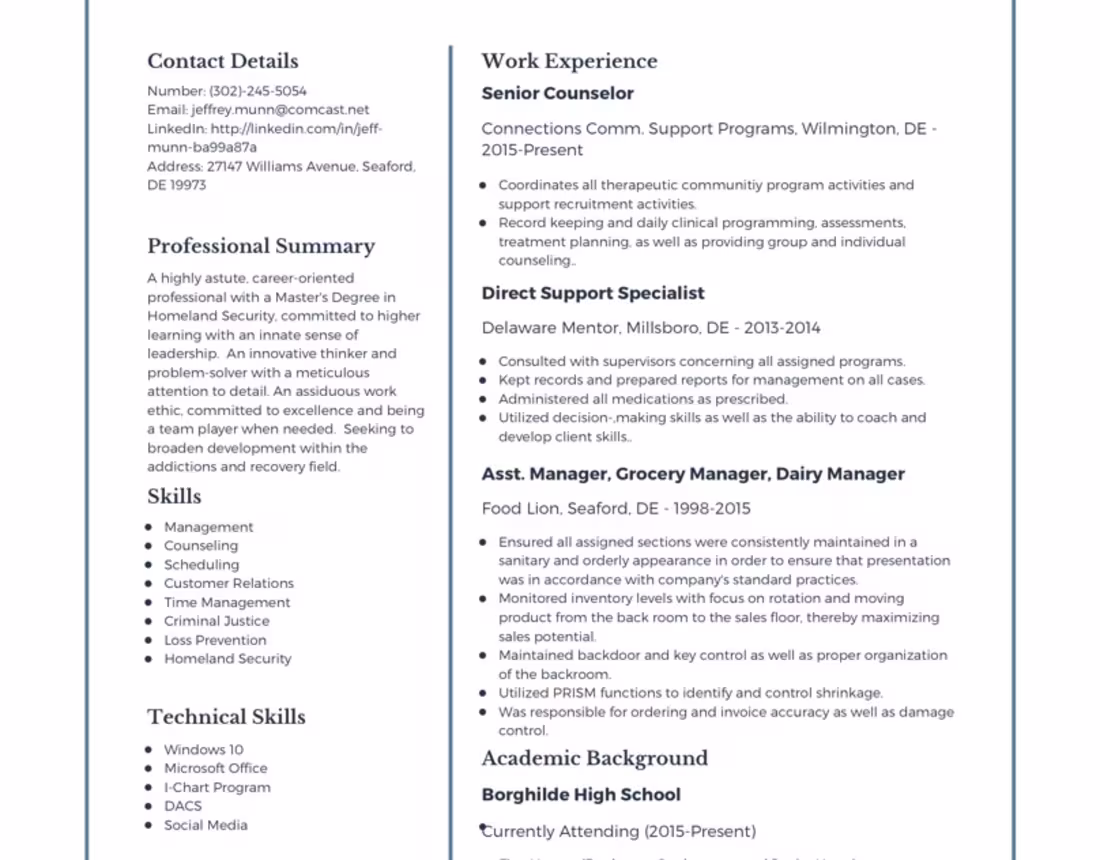 Cover image for Sample Resume/CV Design