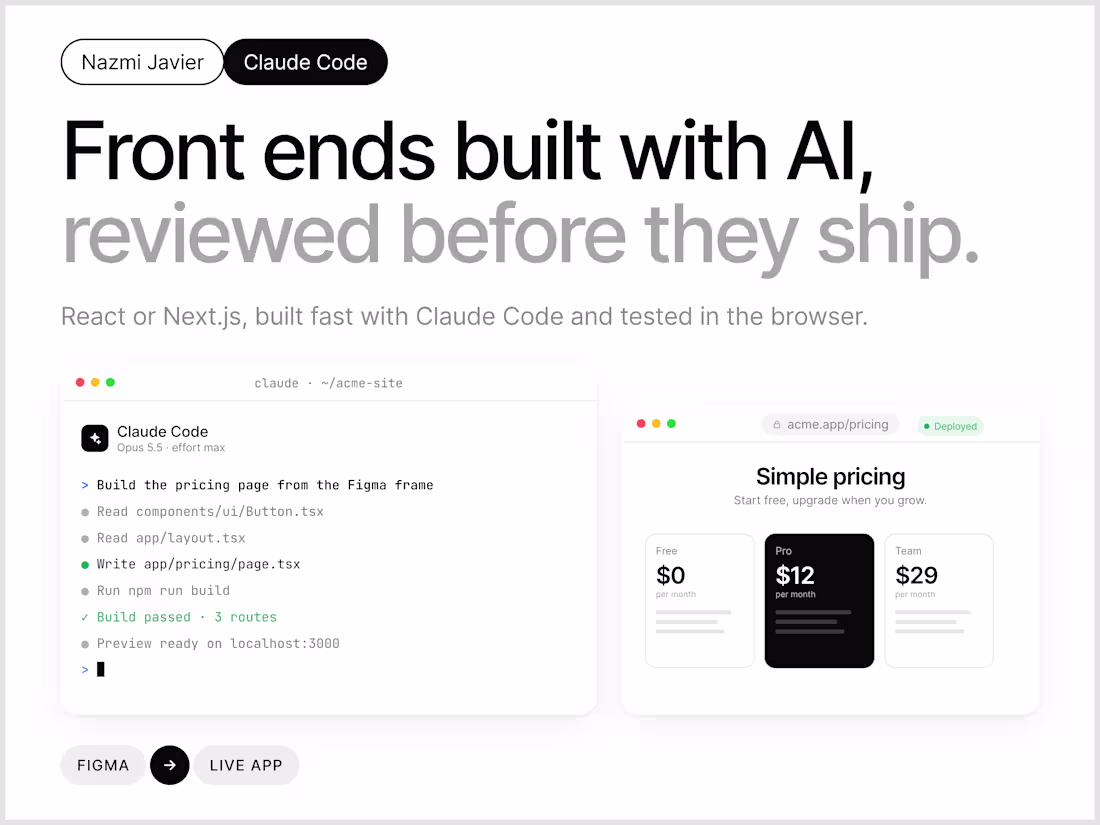 Cover image for AI Front-End Development with Claude Code