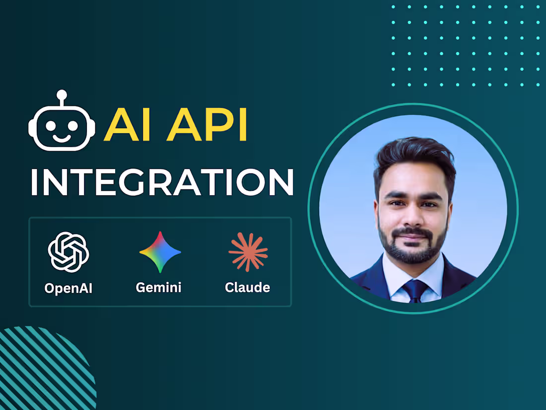 Cover image for AI API Integration for Web & Mobile Apps | Top Rated on Fiverr