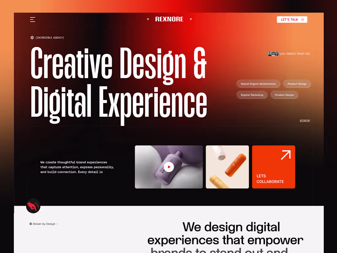 Cover image for Rexnore - Creative Agency Website