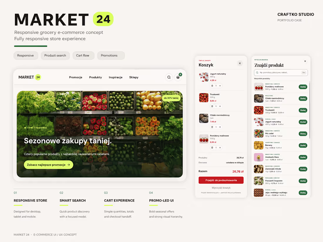 Cover image for Market24 is a responsive grocery