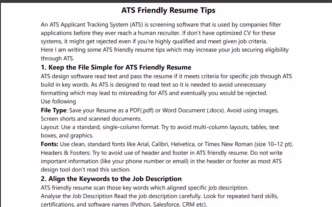 Cover image for ATS Friendly Resume Tips 